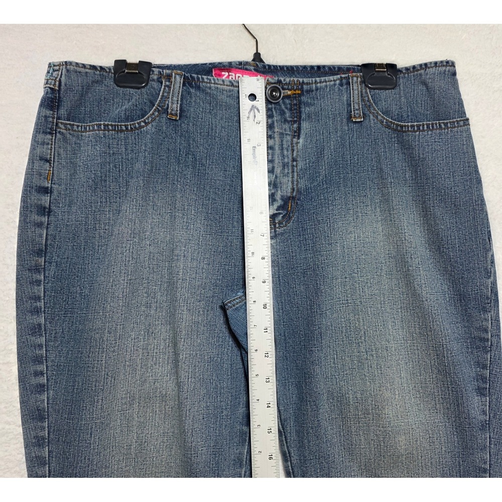 Zana-Di Vintage Y2K Floral Embroidered Capri Jeans Medium Wash Blue Size 15 - Picture 9 of 9